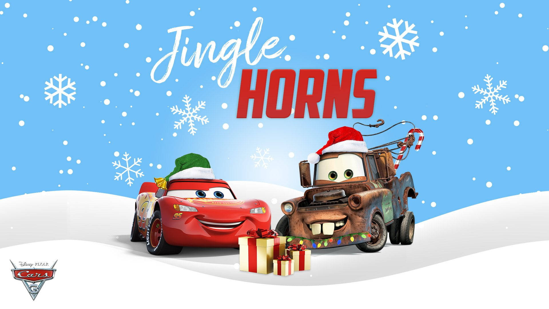 Exciting Holiday Fun With Disney Cars Characters Wallpaper