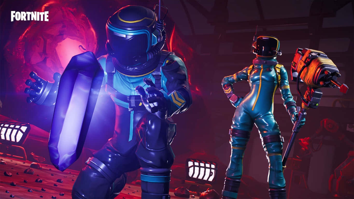 Experience Epic And Challenging Gameplay In Fortnite At Ultra-high Resolution Of 1366x768 Wallpaper