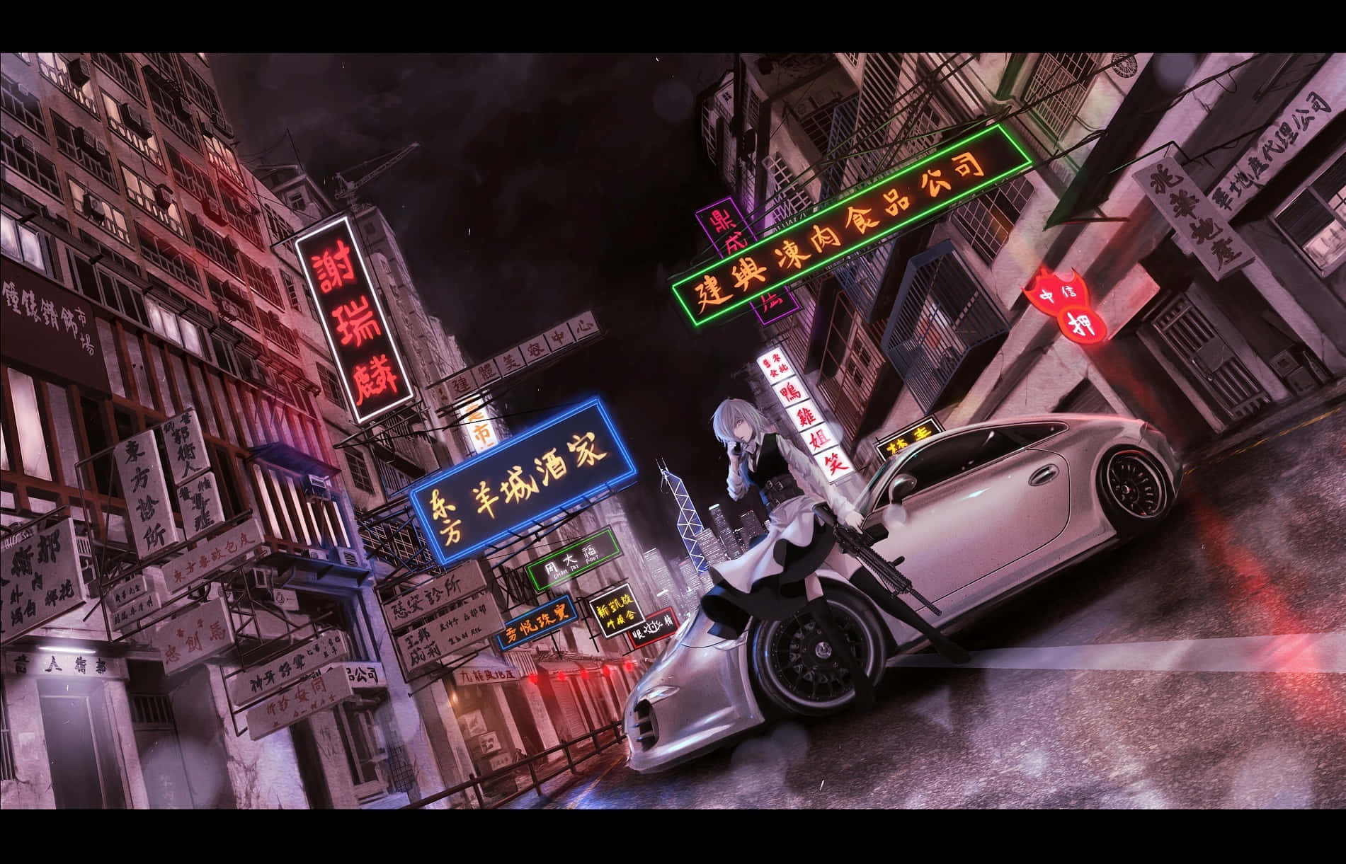 Experience Heart-pounding Thrills While Drifting With Your Favorite Anime Characters! Wallpaper