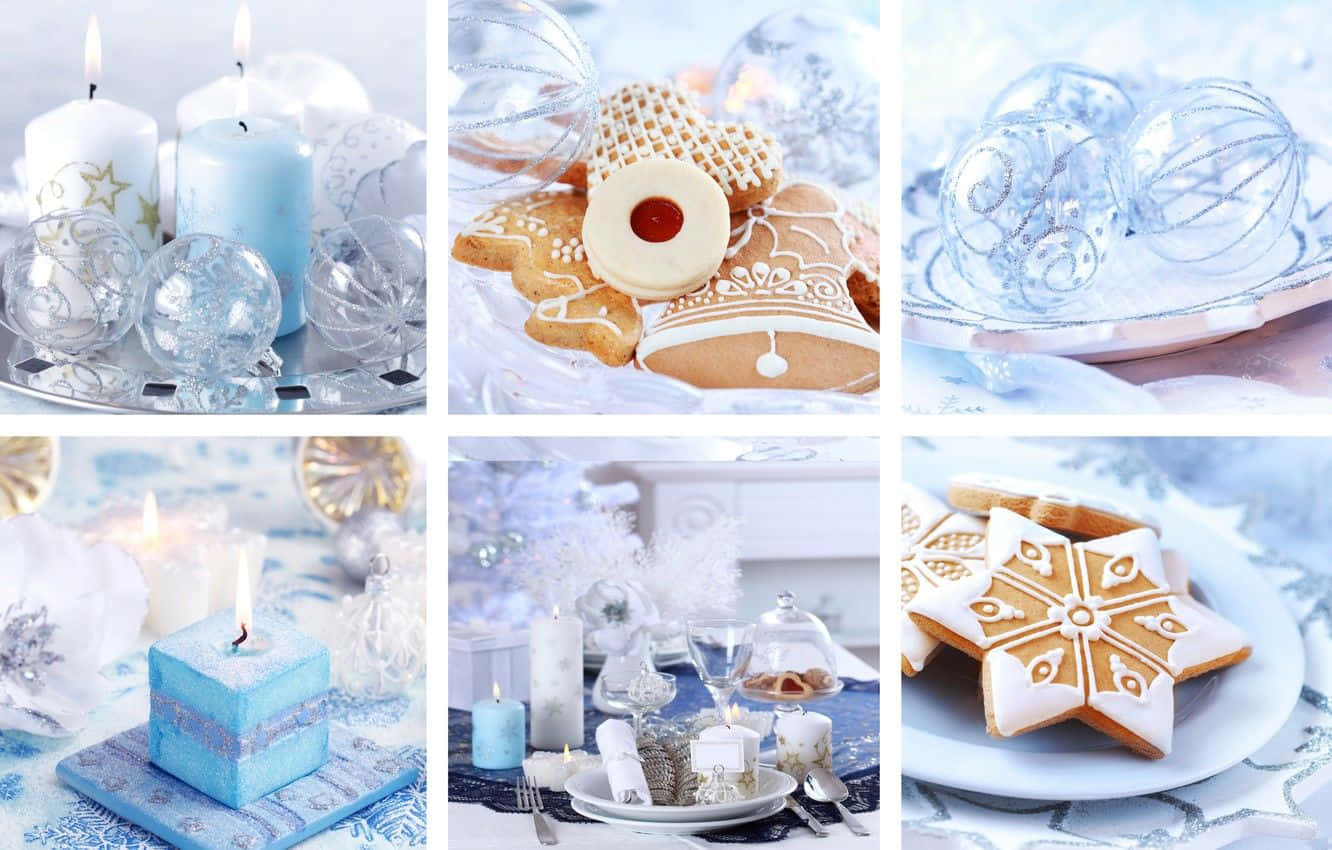 Explore The Beauty Of Blue Collage Wallpaper
