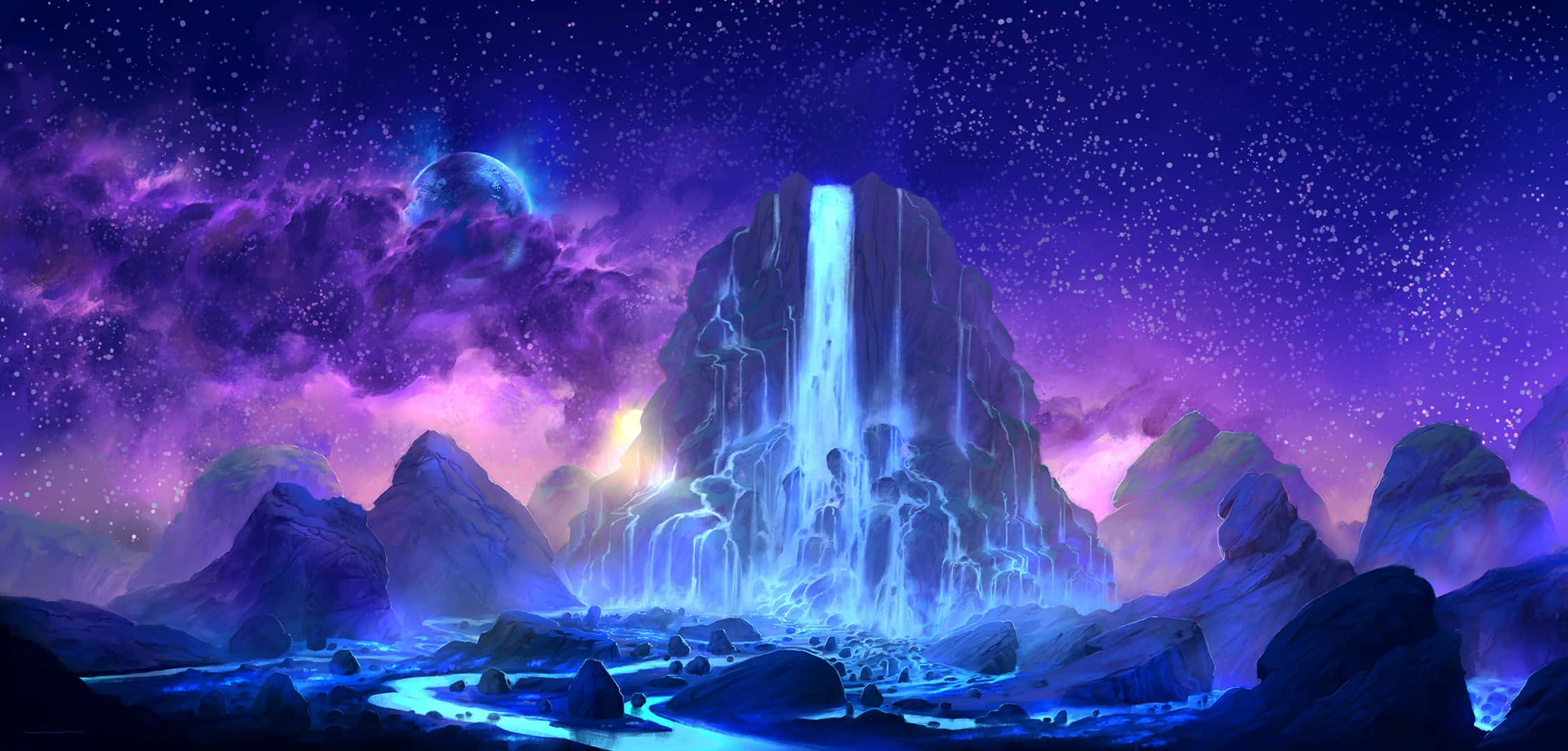 Explore The Unknown, Journey Through Fantasy Space Wallpaper