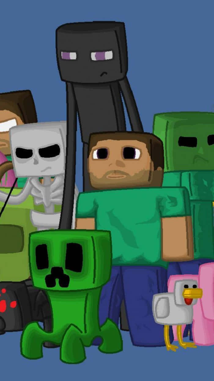 Explore The World Of Minecraft On Android Wallpaper