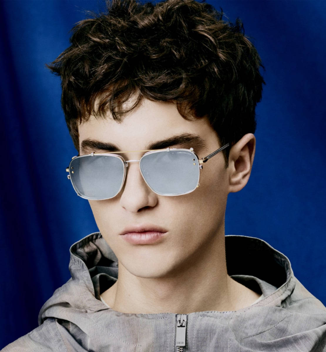 Exquisite Silver Sunglasses By Christian Dior Wallpaper