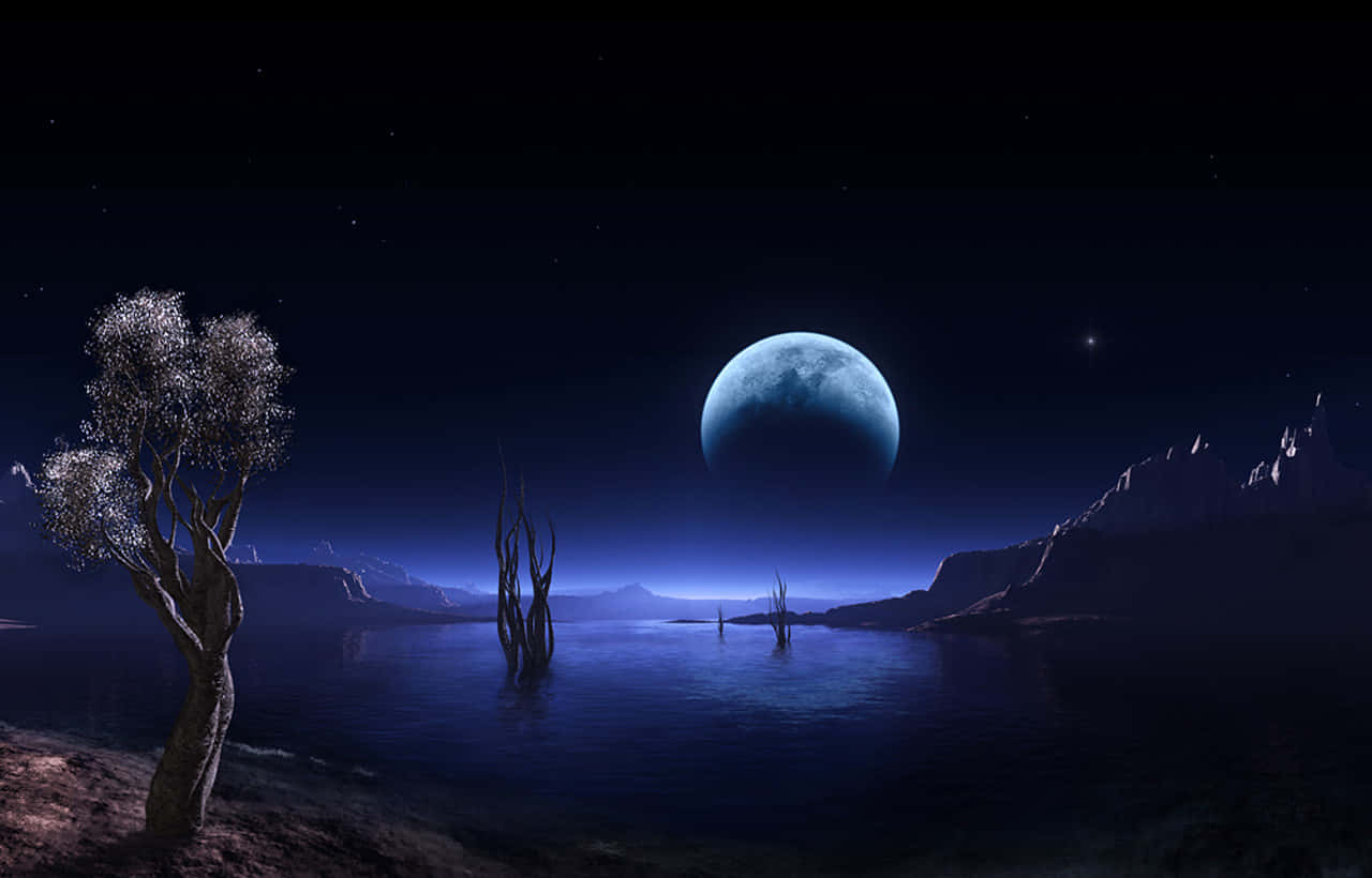 Extreme Night Moon Wallpaper