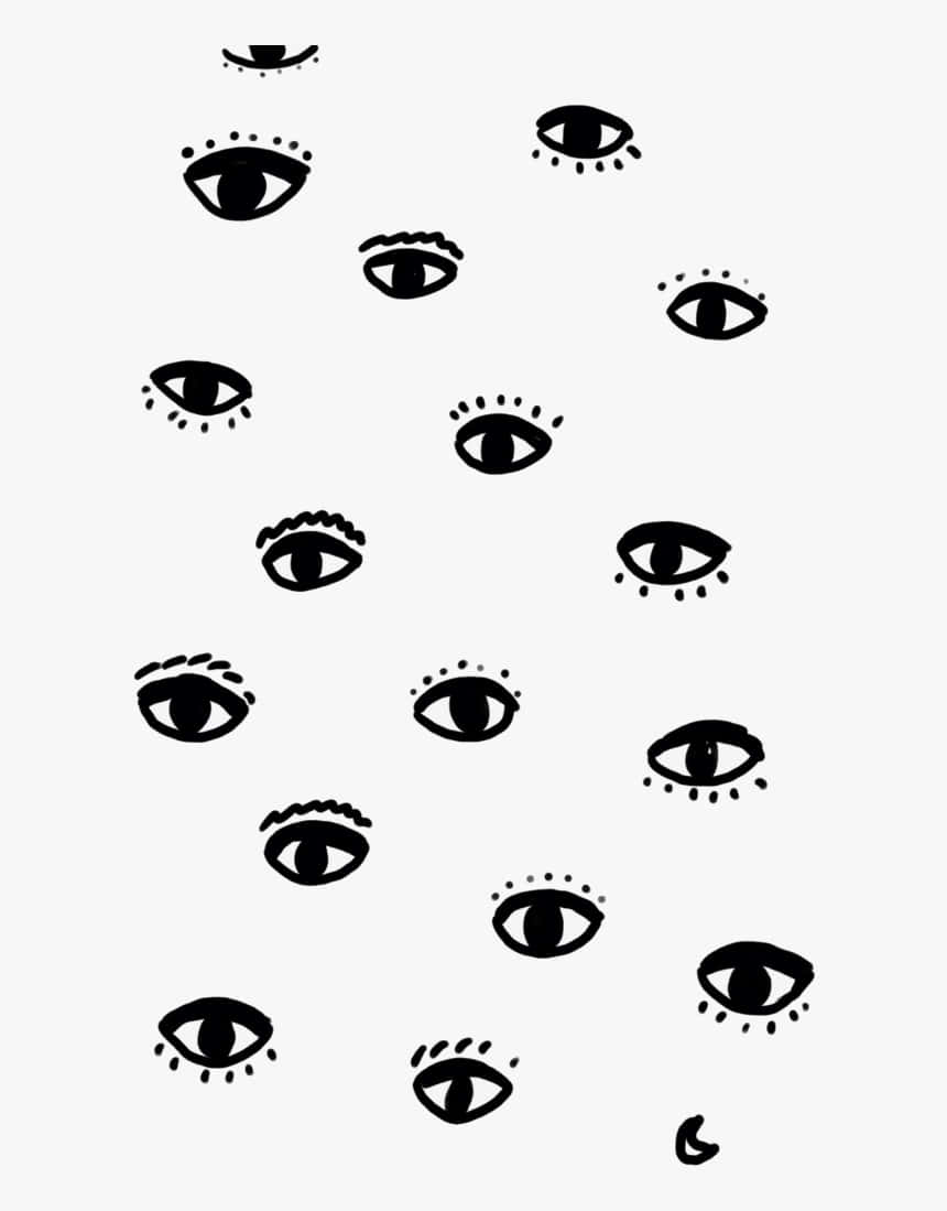 Eyes Doodle Art Wallpaper