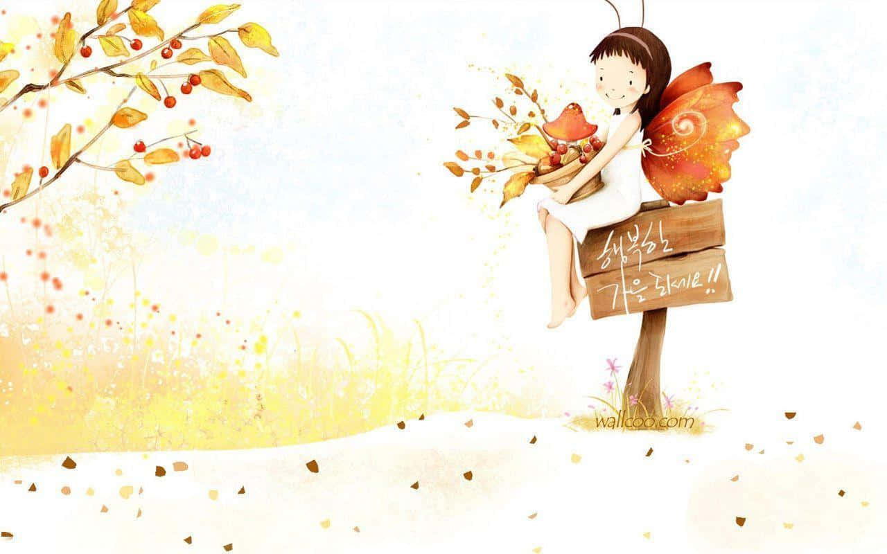 Fairy Autumn Cute Pc Inspired Wallpaper