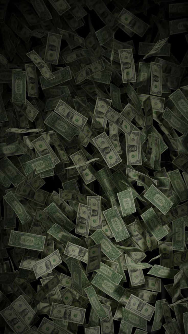 Falling Dollar Bills Wallpaper