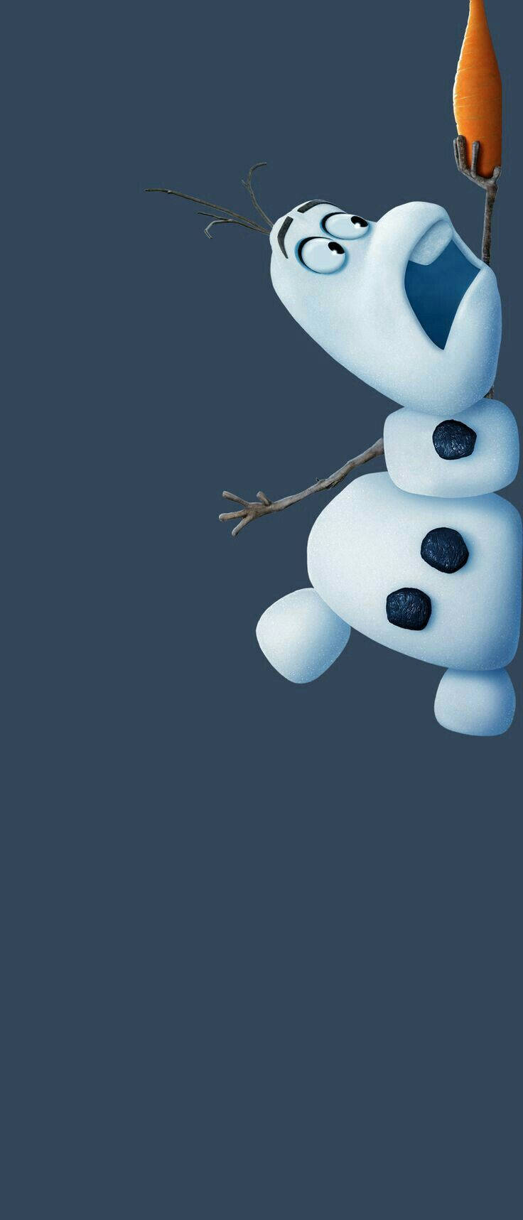 Falling Olaf With His Carrot Wallpaper