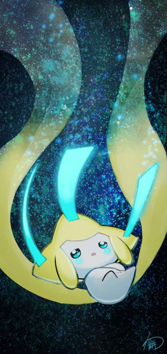 Falling Pokémon Jirachi Wallpaper