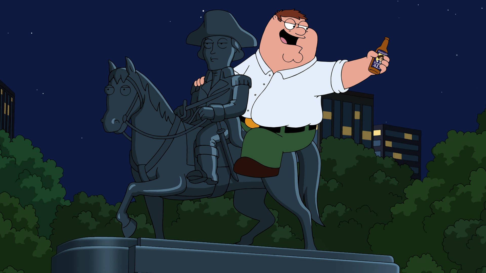 Download free Family Guy Peter On Horse Statue Wallpaper - MrWallpaper.com