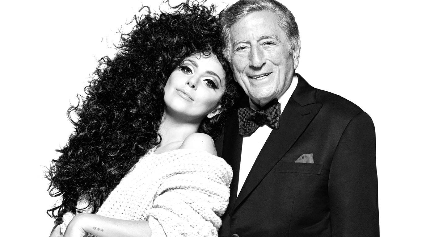 Famous Artists Tony Bennett And Lady Gaga Wallpaper