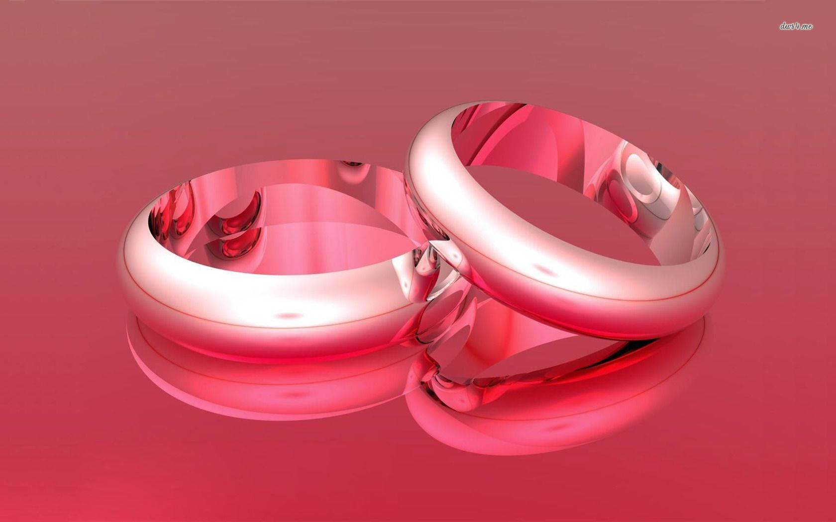 Fancy Pink Wedding Rings Wallpaper