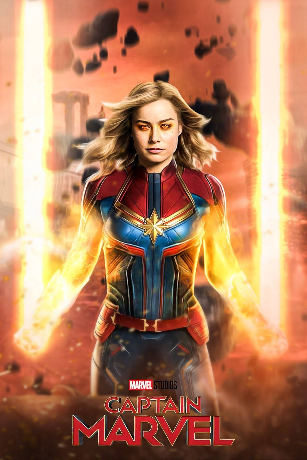 Fearless Captain Marvel Iphone Wallpaper