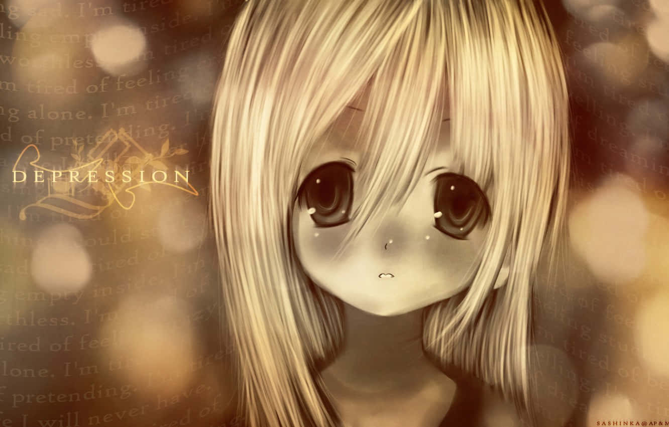 Feelings Of Emptiness And Loneliness In Depressed Anime Wallpaper