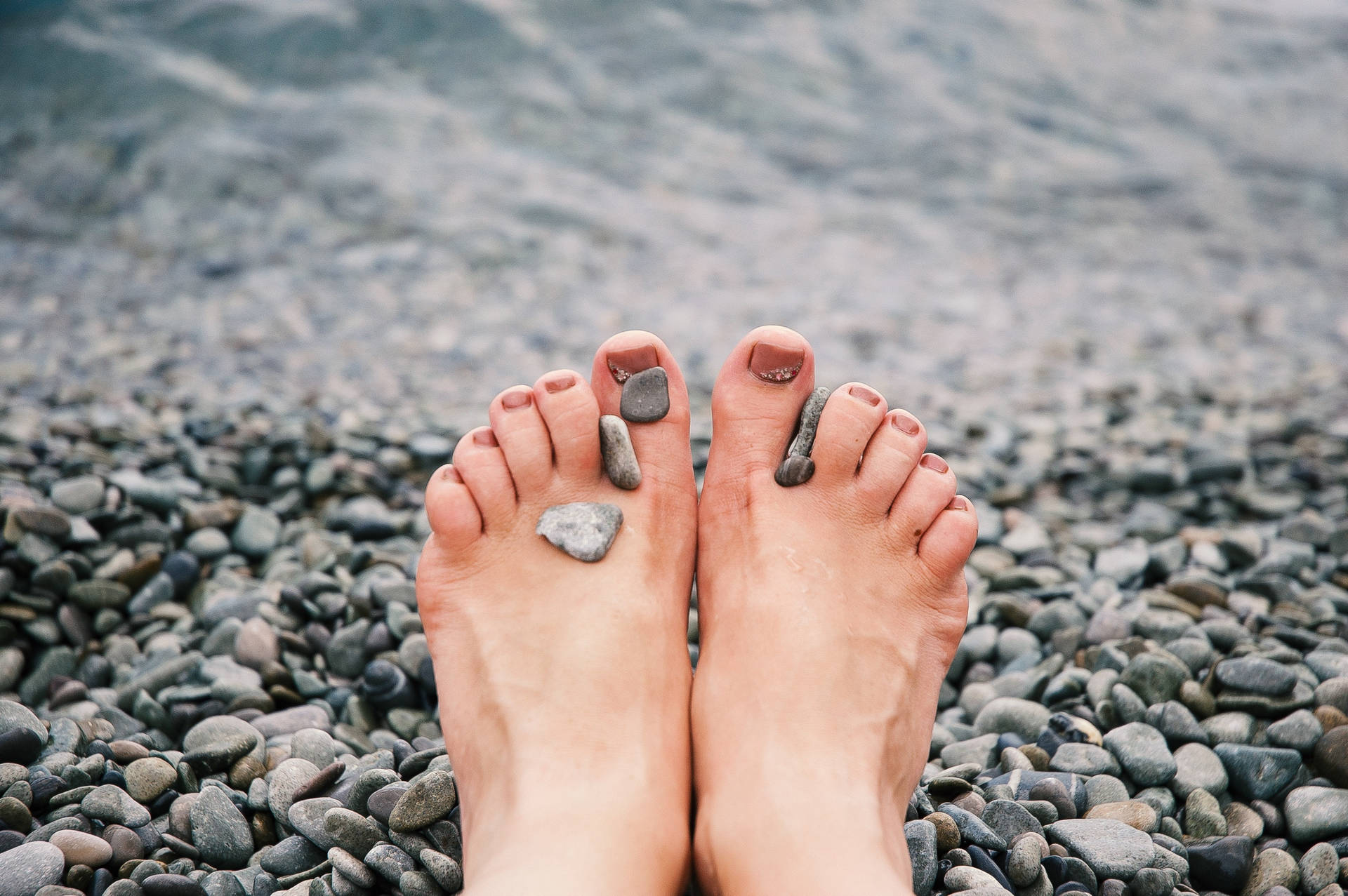 Download free Feet On The Beach With Pebbles Wallpaper - MrWallpaper.com