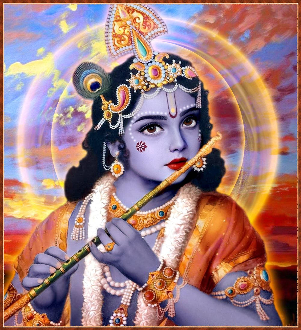 Feminine Lord Krishna 3d Wallpaper