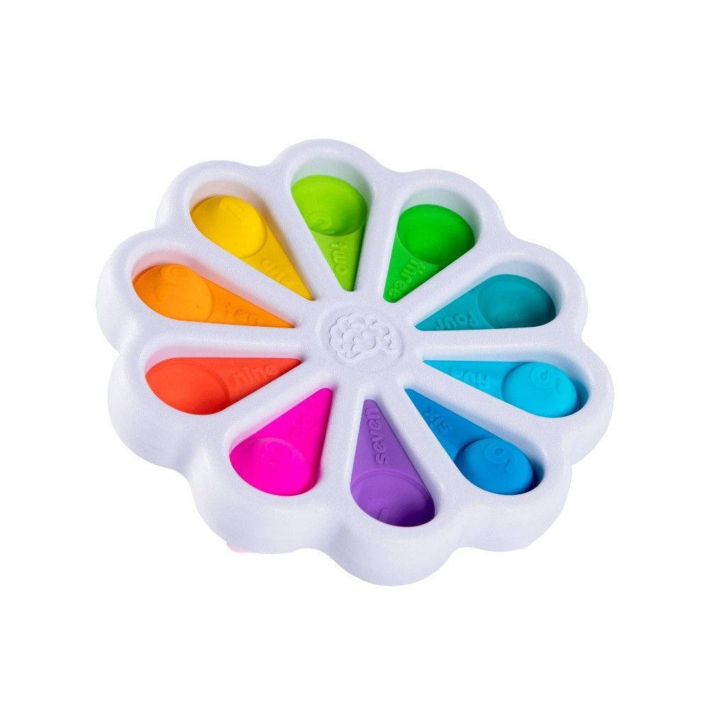 Fidget Pop-it Toy In Bright Vibrant Colors Arranged In An Alphabetical Pattern. Wallpaper