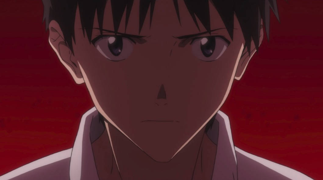 Fierce Shinji From Evangelion Wallpaper