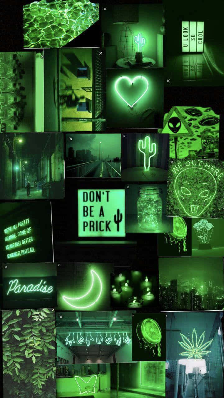 Find Greens In The City At Green Collage Wallpaper