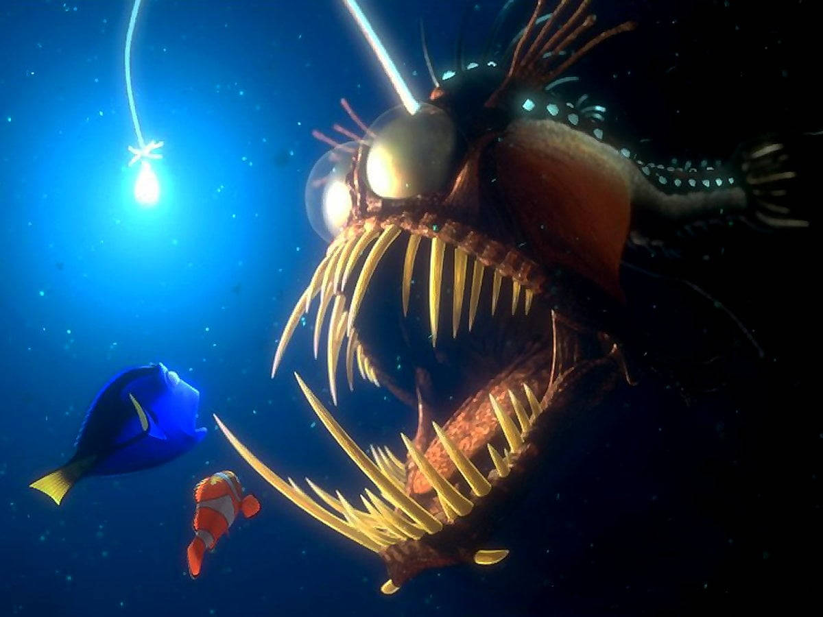 Finding Nemo Glowing Anglerfish Wallpaper
