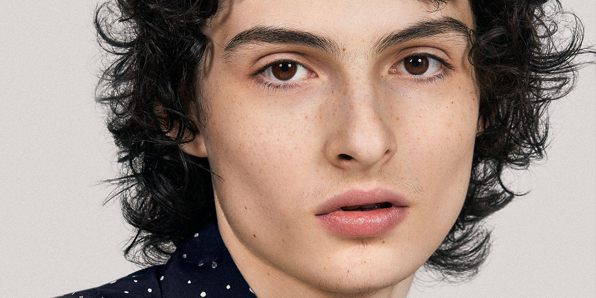 Finn Wolfhard Portrait Close-up Wallpaper