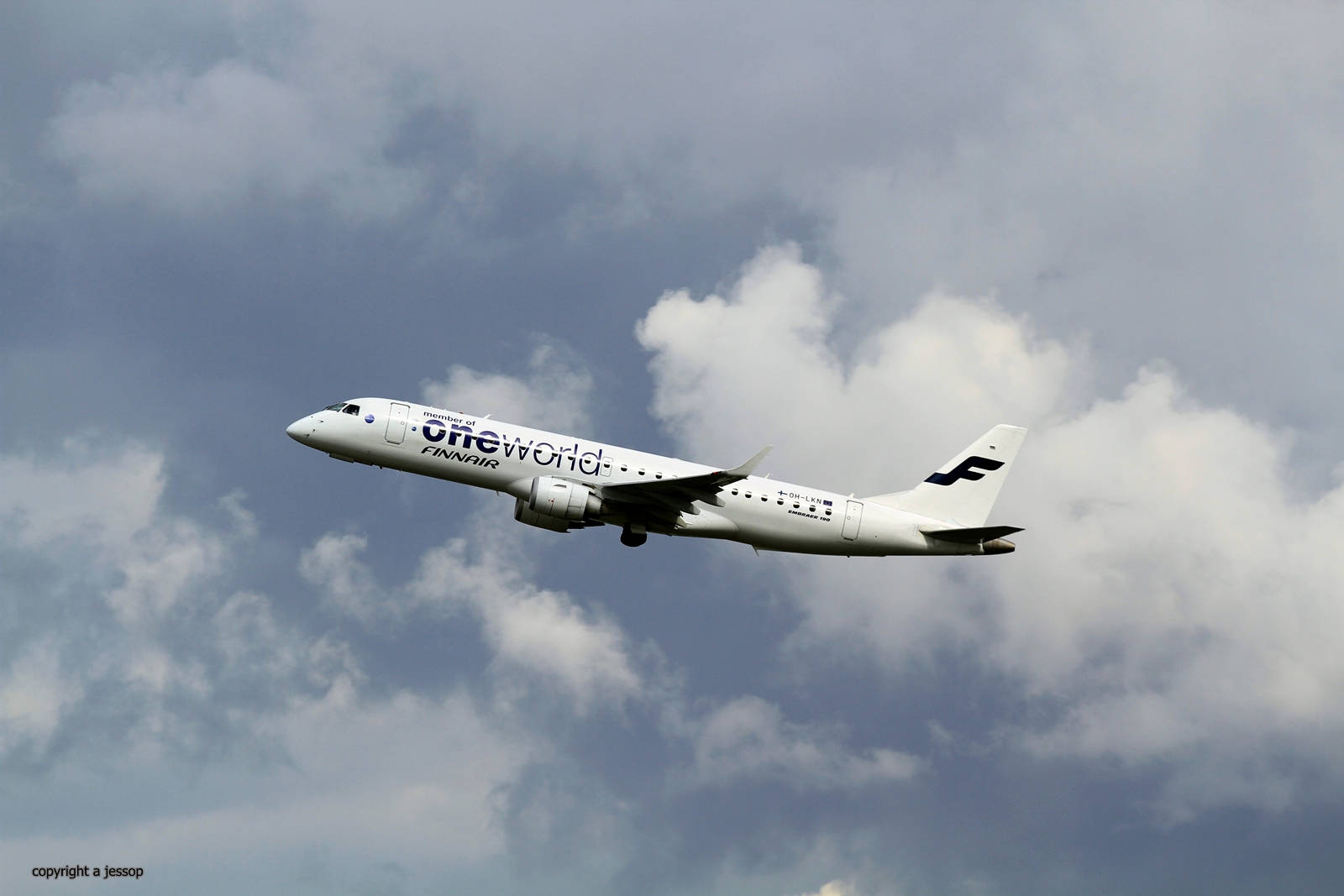 Finnair In Cloudy Sky Wallpaper