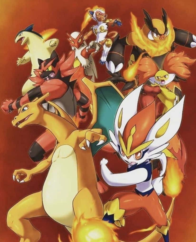 Fire Type Pokemon Showdown Wallpaper