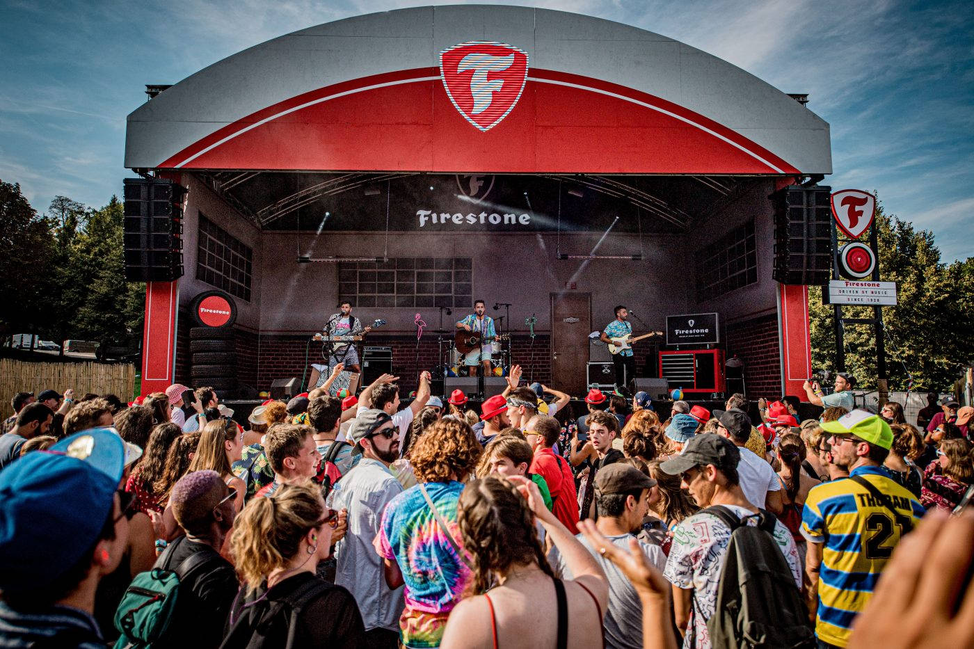 Firestone Logo On Concert Stage Wallpaper