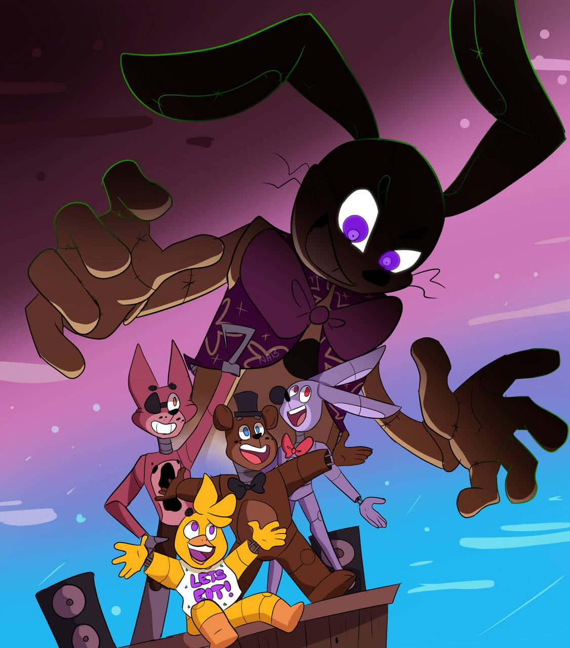 Five Nights At Freddy's By Sassy Wallpaper