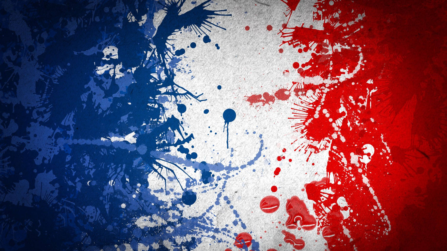 Flag Of France Paint Art Wallpaper