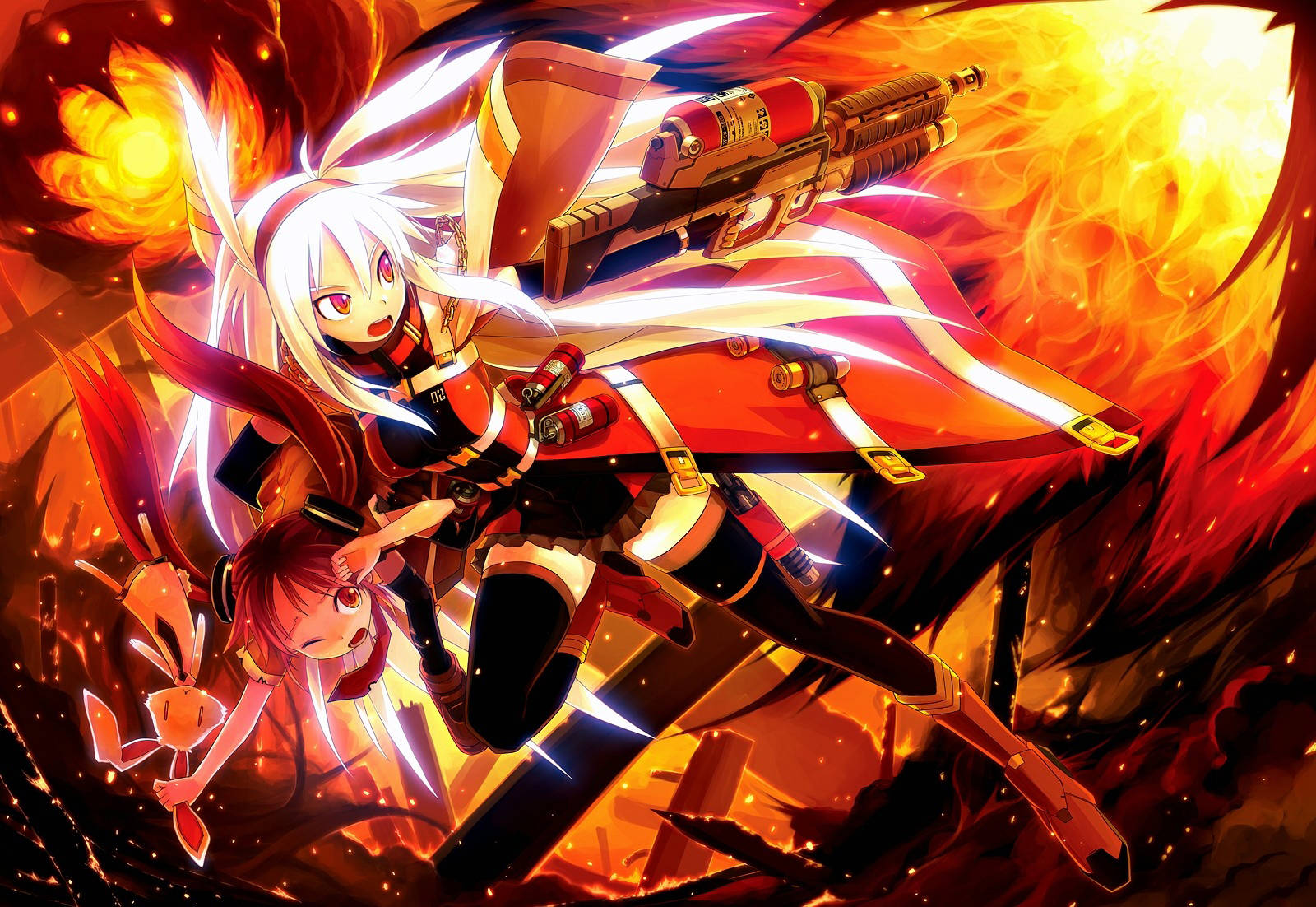 Flamethrower Girl Fire Anime Wallpaper