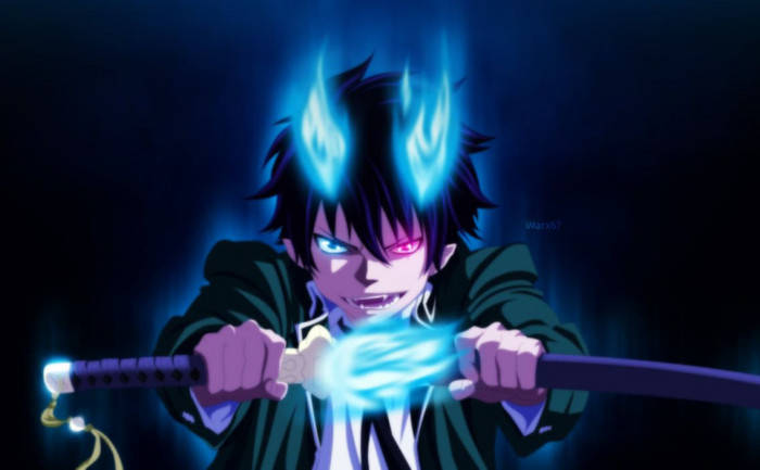 Flaming Katana Demon Boy Anime Wallpaper