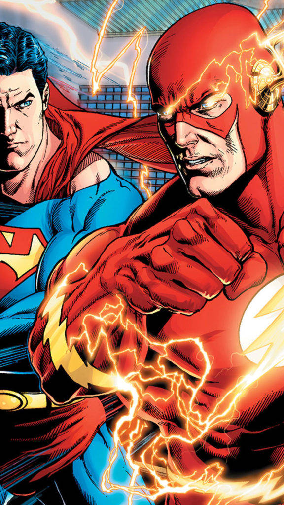Flash And Superman Iphone Wallpaper