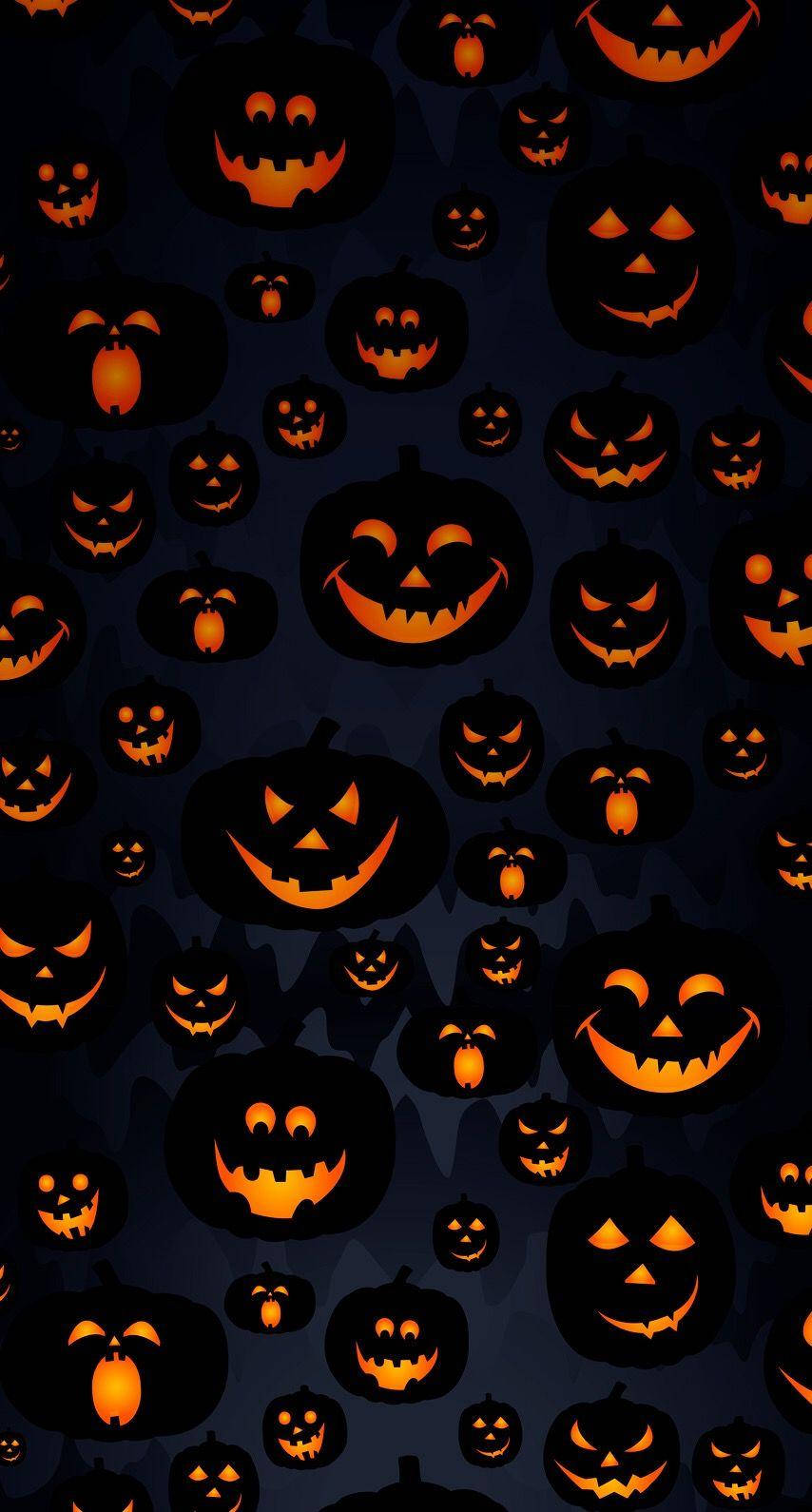 Floating Pumpkins Halloween Phone Wallpaper