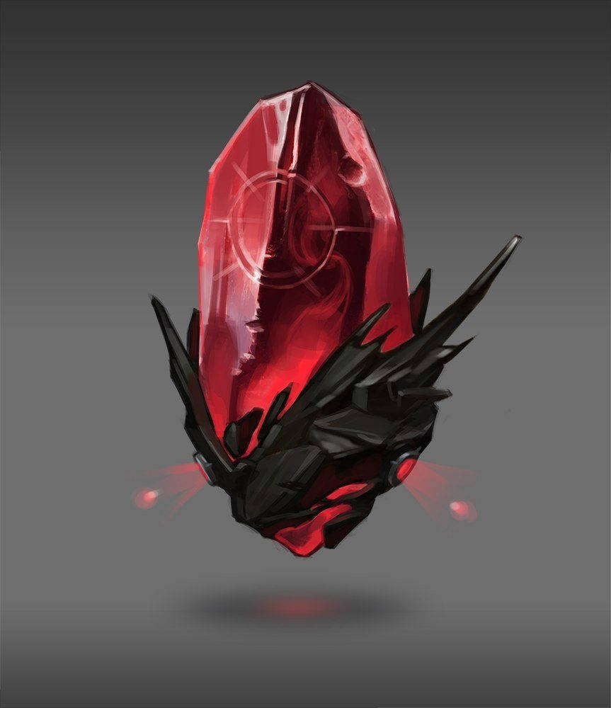 Floating Red Crystal Wallpaper