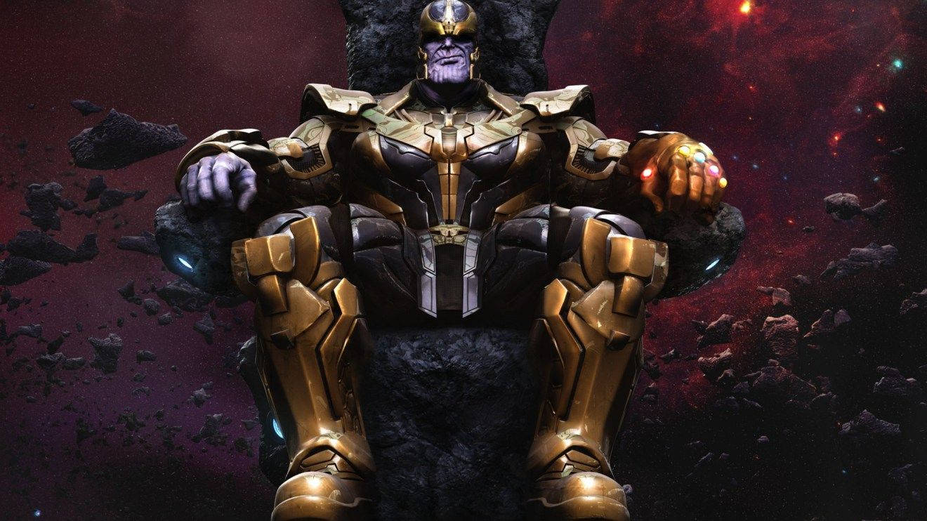 Floating Space Throne Thanos Wallpaper