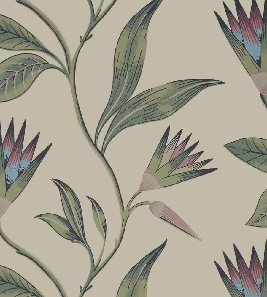 Floral Vine Pattern Design Wallpaper