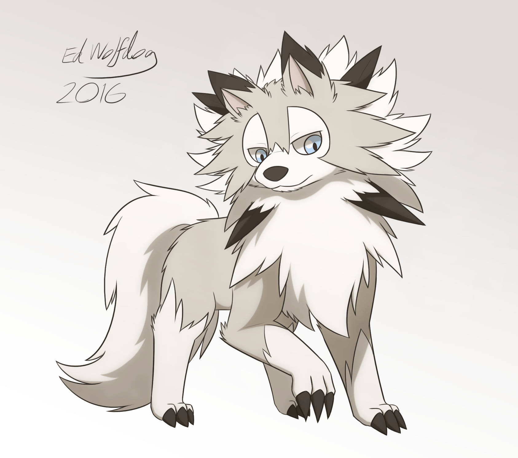 Fluffy Lycanroc Wallpaper