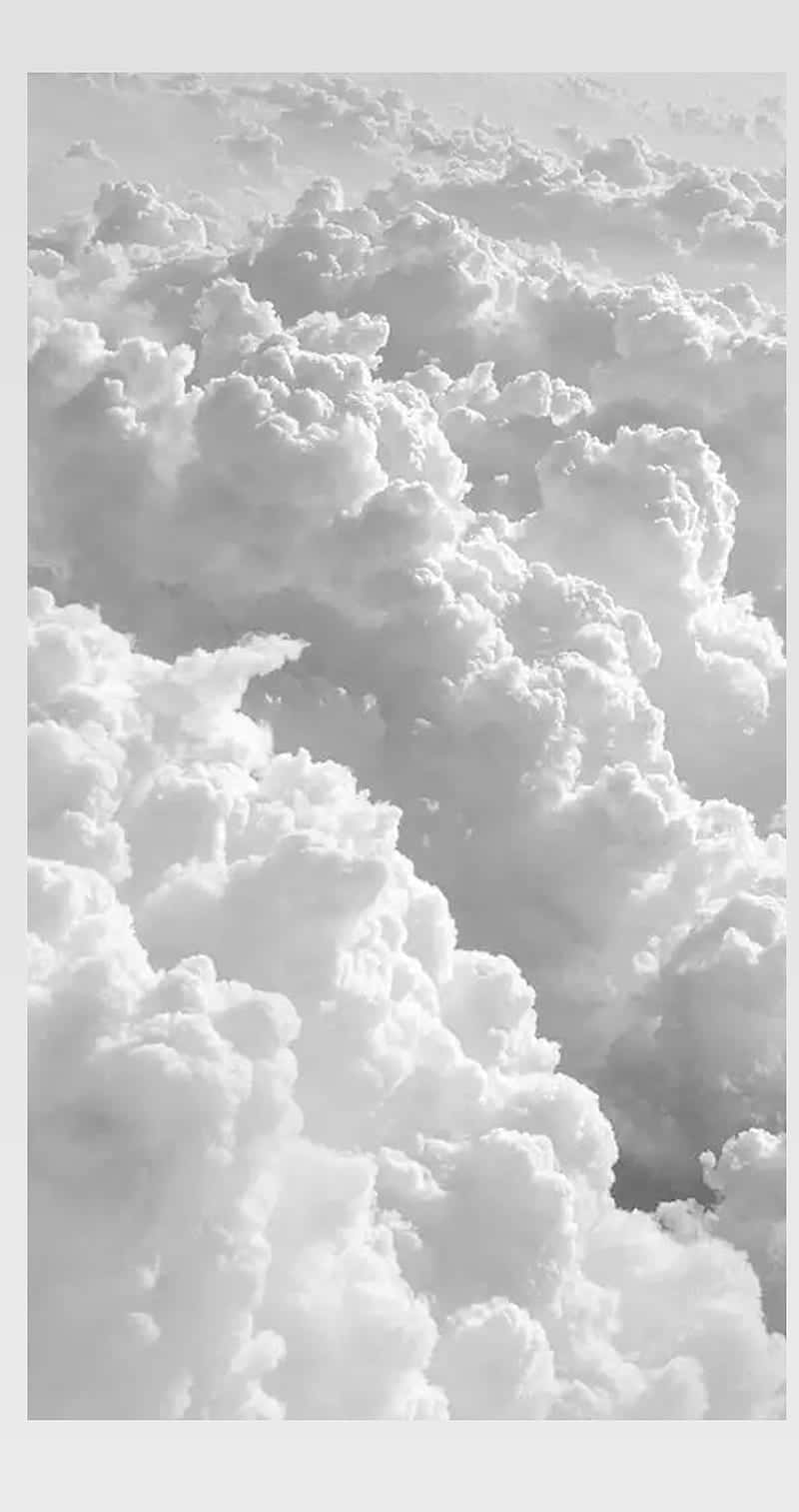 Fluffy Soft White Aesthetic Clouds Wallpaper