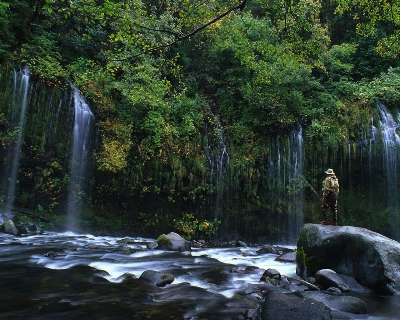 Fly Fishing Is A Great Outdoor Activity Wallpaper