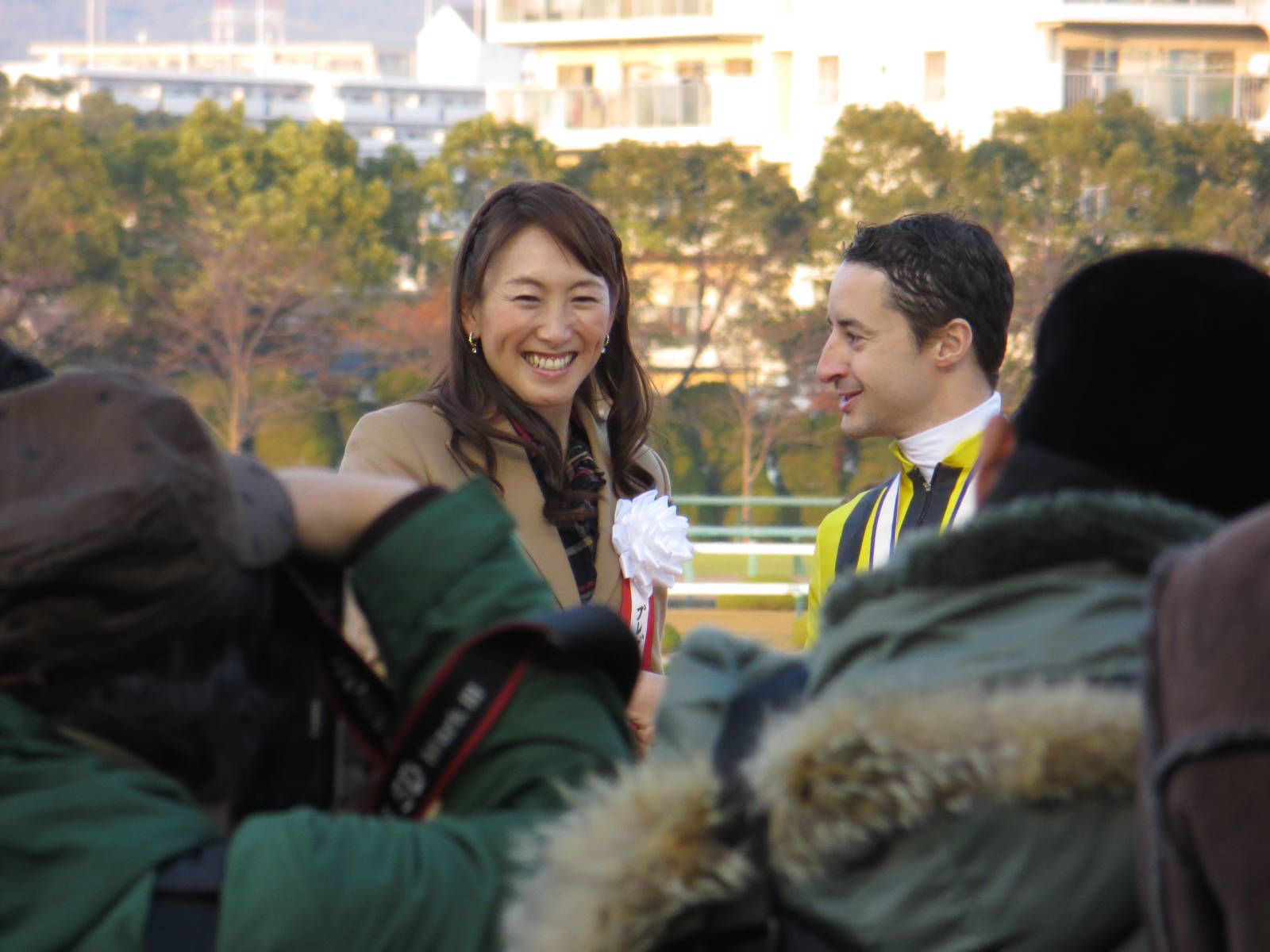 Former Professional Tennis Player Ai Sugiyama Posing For Photographers. Wallpaper