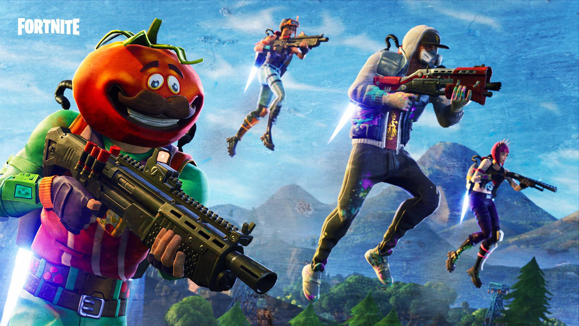 Download free Fortnite 2560x1440 Jetpacks Guns Wallpaper - MrWallpaper.com