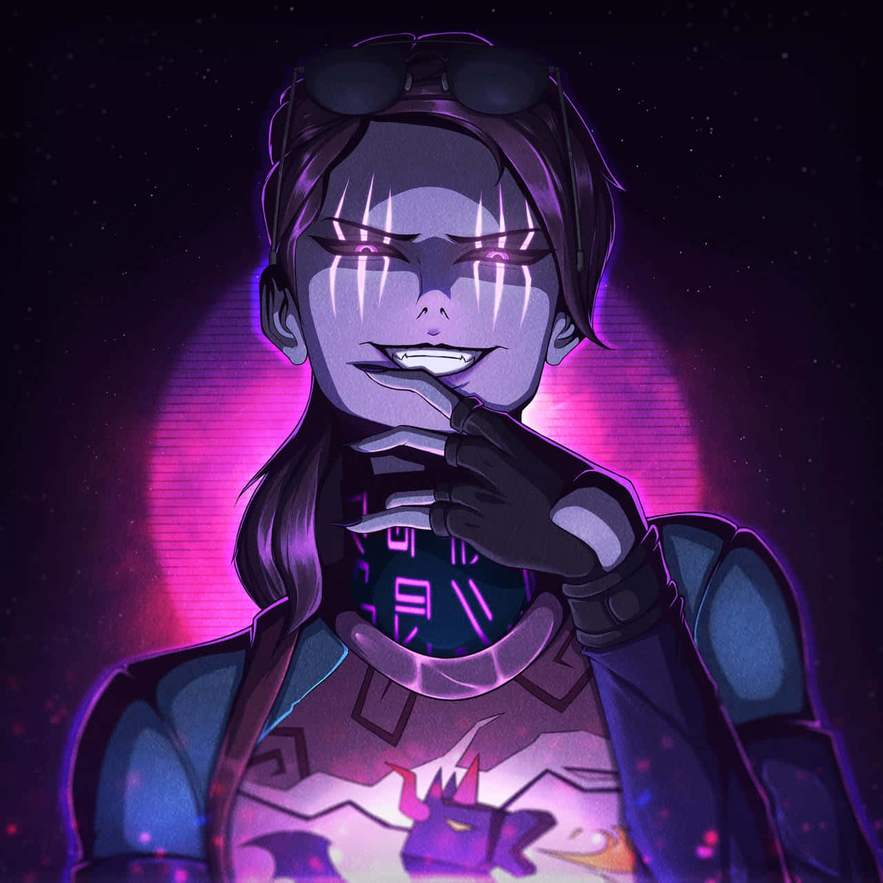 Fortnite Dark Bomber Glowing Eyes Wallpaper