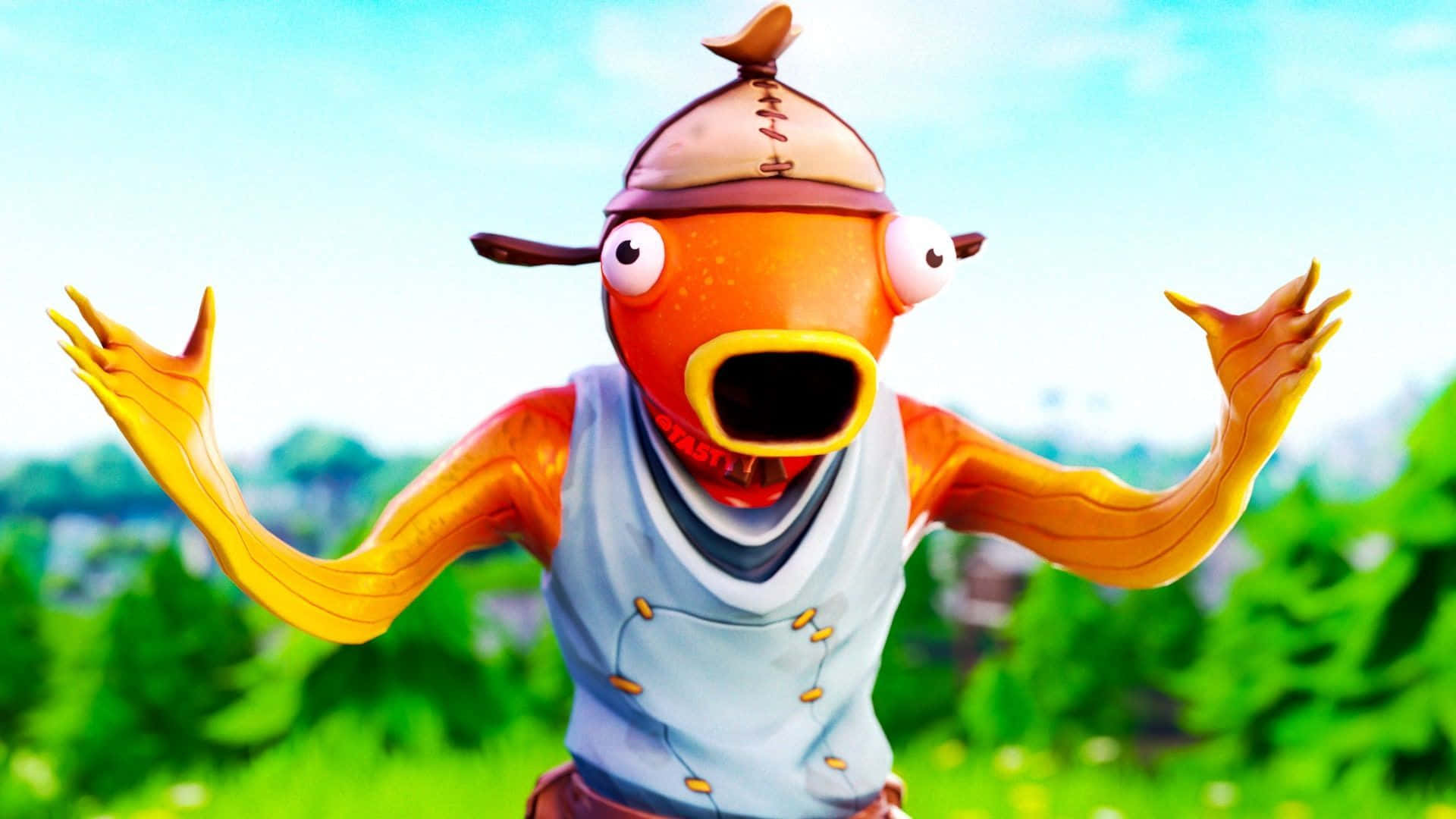 Fortnite's Shocked Fishstick Wallpaper