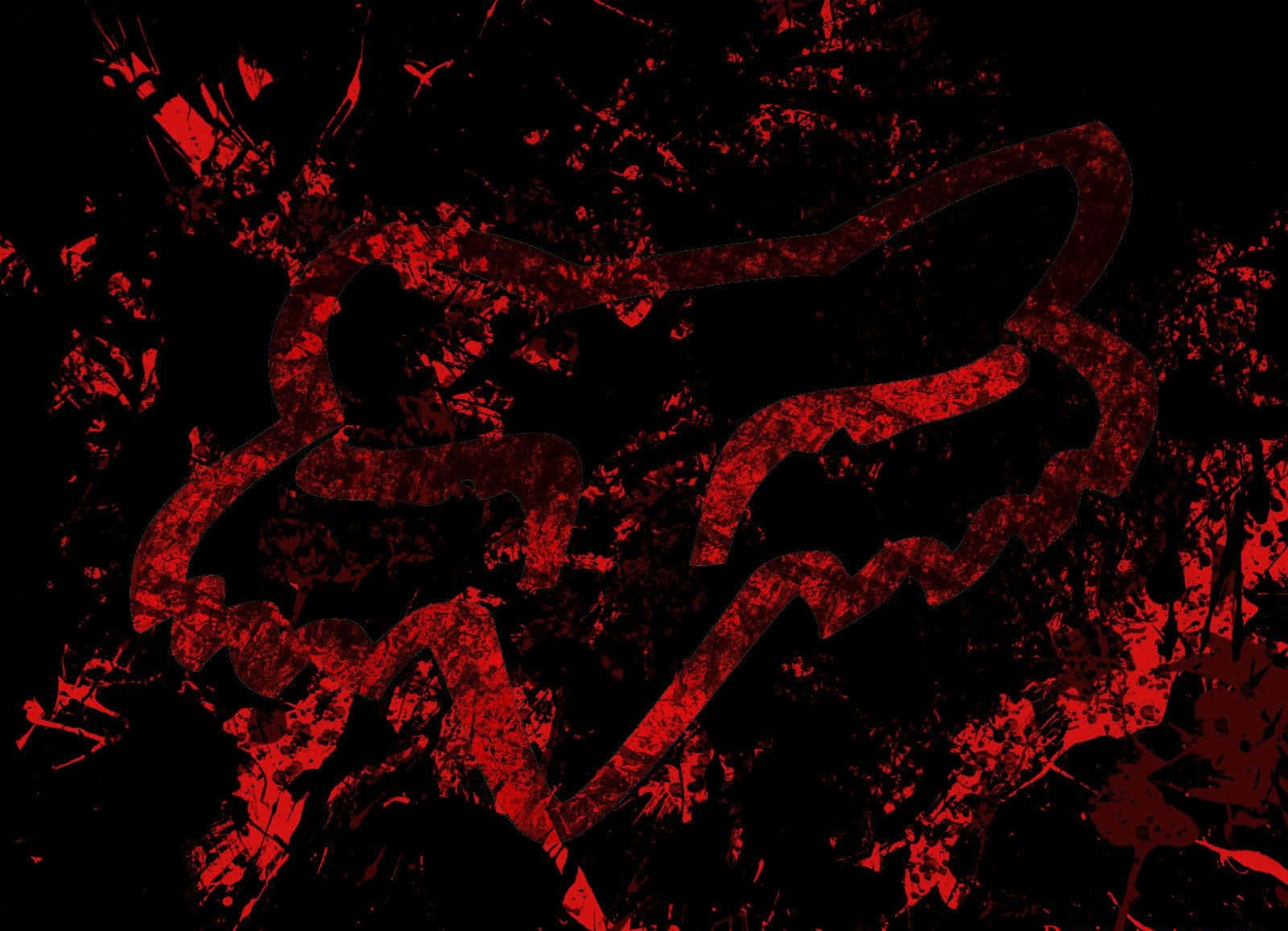 Fox Racing Logo Red Paint Wallpaper