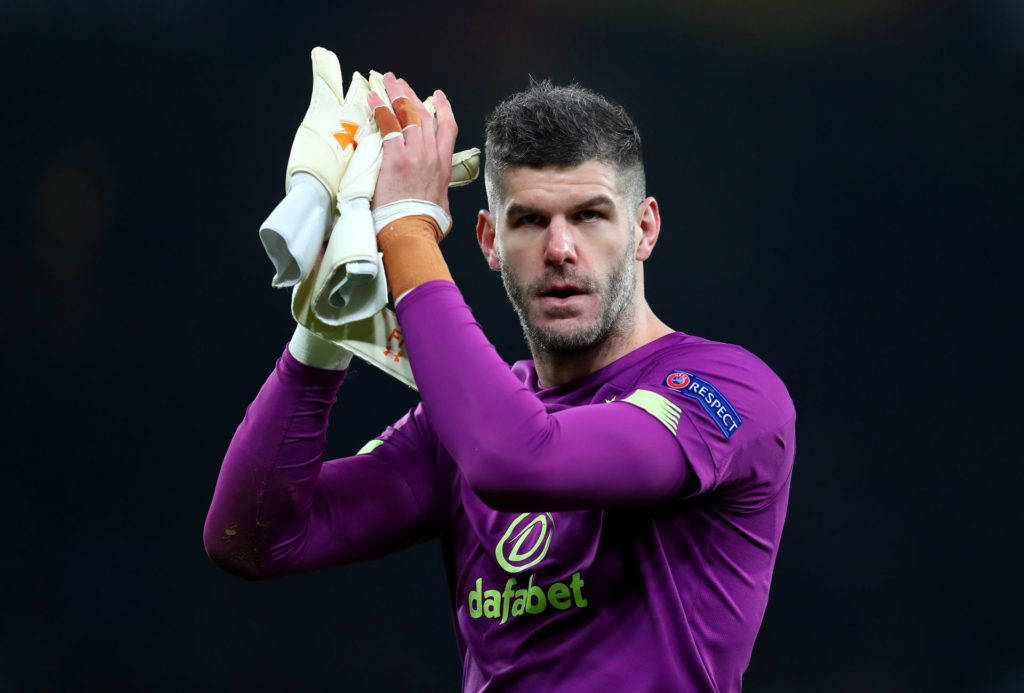 Fraser Forster Holding His Gloves Wallpaper