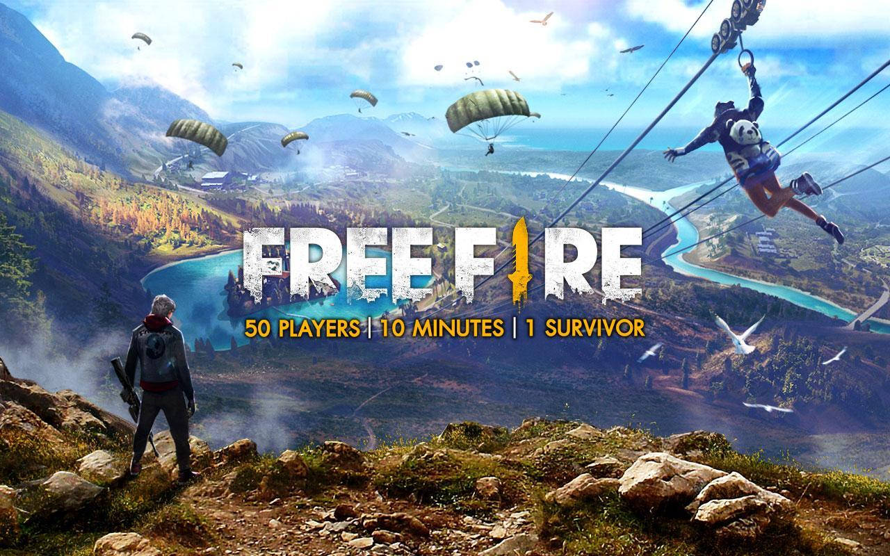 Free Fire 3d Character By A Cliff Wallpaper