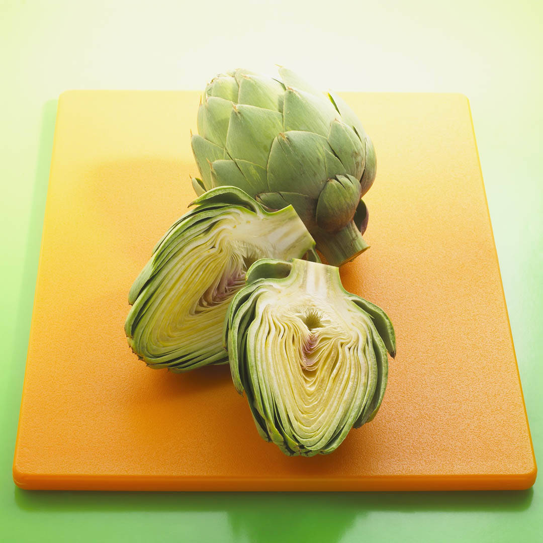 Fresh Artichoke Sliced In Half Wallpaper