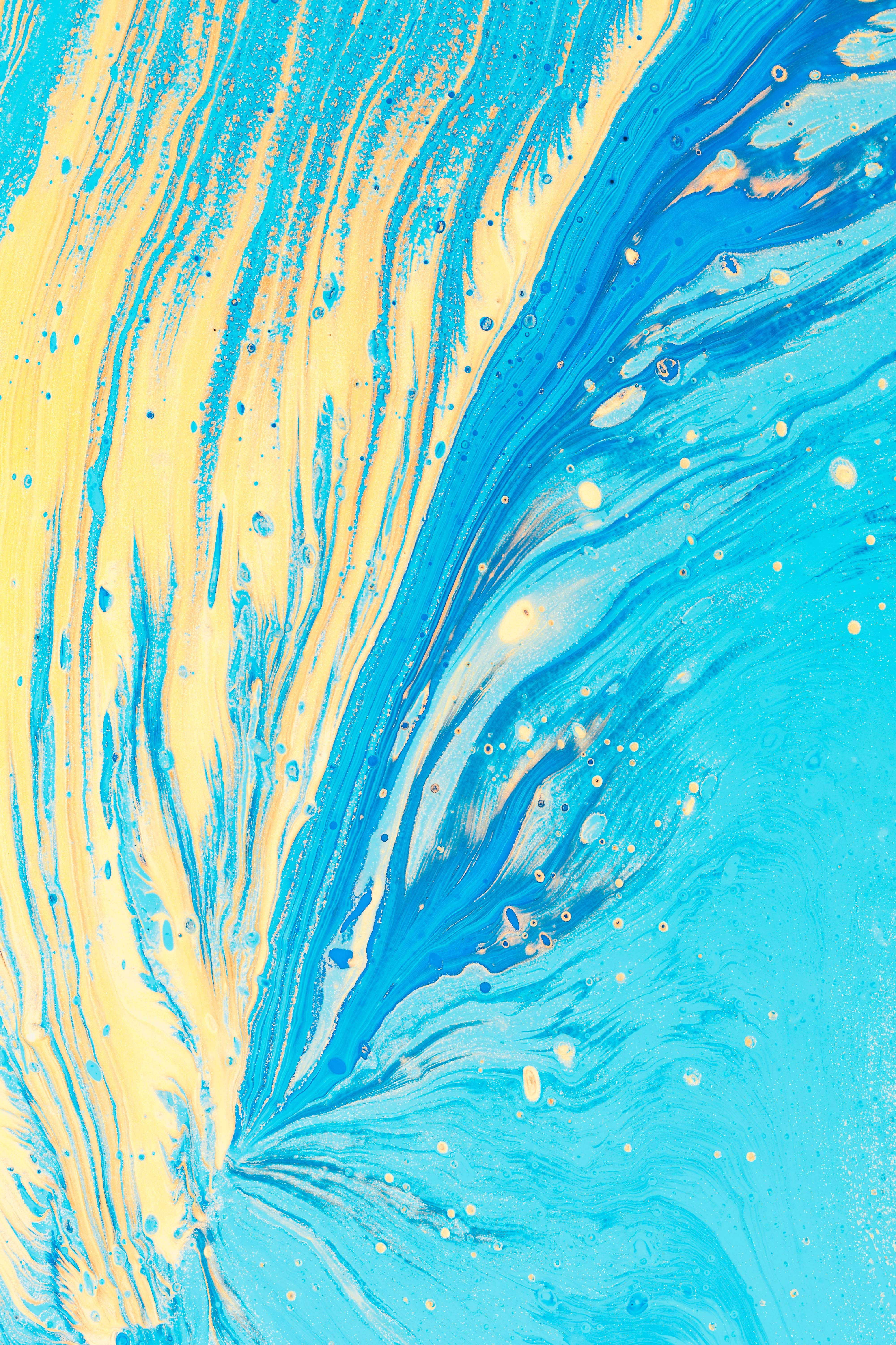 Fresh Blue And Yellow Marble 4k Wallpaper