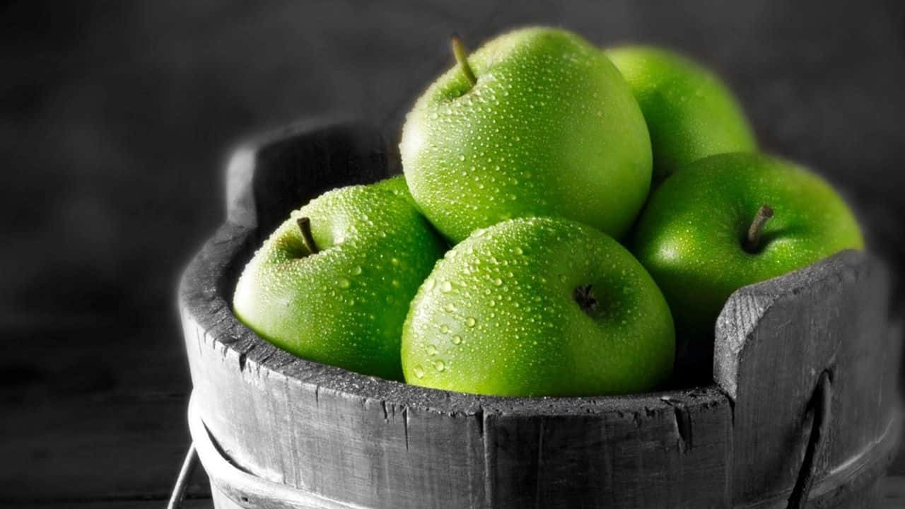 Fresh Fruit Green Apple 720p Wallpaper
